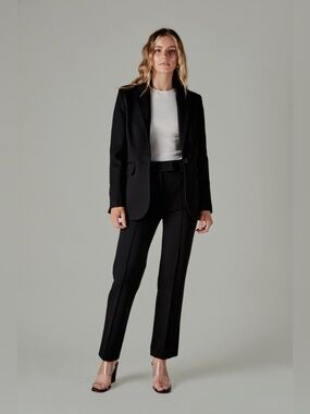 GREY/VEN • Black Trouser Pant